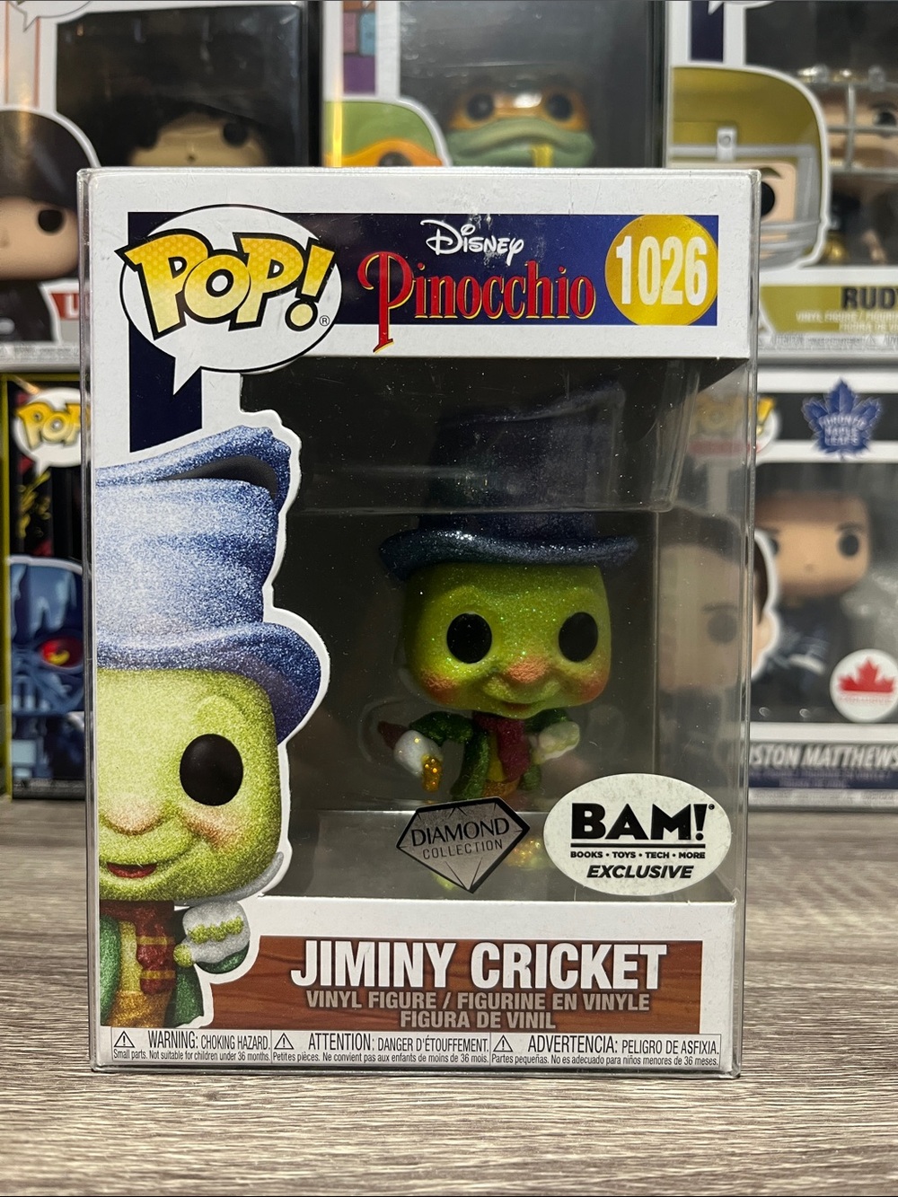 Funko Pop! Pinocchio Jiminy Cricket Diamond Collection - Green, Blue, Yellow